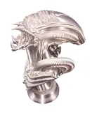 3D Printed Xenomorph, a fictional Alien Creature.3D Printed Metallic Silver Alien Bust Statue. Olgas Treasures Shop — Olgas Treasures