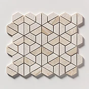 Diana Royal Textured 3d Hexagon Marble Mosaics 10 3/8x12