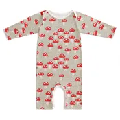 For the Love of Winter Water Factory - Long-Sleeve Romper - Mushrooms Sage