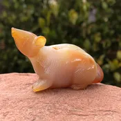 Agate Rat Carving