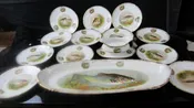 German Fish Plates 14 pc. Set