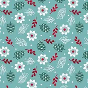 12 Days of Christmas-Flowers & Pine Teal 2600-32092-Q