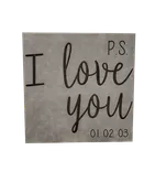 10" x 10" SIGN - P.S. I LOVE YOU - GREY