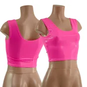 Neon Pink Highlighter Crop Tank READY to SHIP