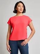 Button Detail Blouse, Jasper Crepe