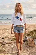 Americana Bird Lightweight Knit Top