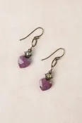 Apatheia Purple Heart Earrings E015