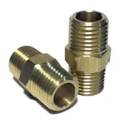 1/4” Male x 1/4” Male Brass Hex Pipe Nipple