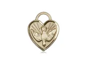 14kt Gold Confirmation Heart Medal