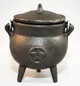 3″ Pentacle Cast Iron Cauldron