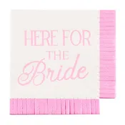 Fringe Beverage Napkins - Here For The Bride