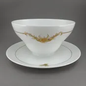 Excellent Vintage Rosenthal Romance Medley Gravy Boat Bowl Attached Underplate