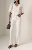 COLUMN EYELET JEAN
