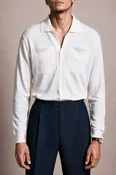 Casey Superfine Merino Wool Knit Shirt