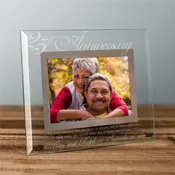 25th Anniversary Glass Picture Frame