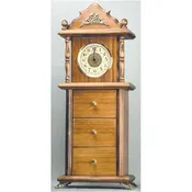 3-Drawer Shelf Clock Woodworking Plan