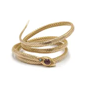 14K Yellow Gold Coiled Snake Bracelet, Serial FL37432