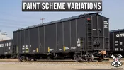 Rivet Counter HO Scale Thrall 5750 Carbon Black Covered Hopper 1970s Version, Cabot