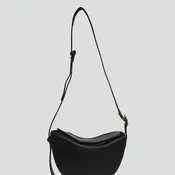 black vegan leather purse