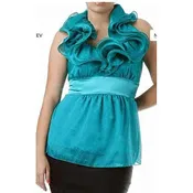 Animal Halter Top - Lightweight Chiffon Ruffle Blouse for Women’s Summer Style