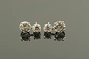 Double Diamond Earrings