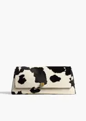 Audrey Clutch in Cow Print Haircalf