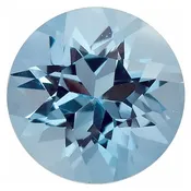 1 mm Round Faceted AA Aquamarine