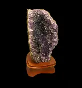 Amethyst Geode with Wooden Base