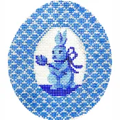 Blue Bunny with Tulip Egg