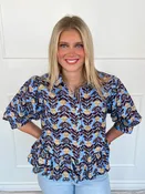 Cocoa Floral Top