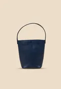 The Chelsea Mini -Navy Leather Bucket Bag