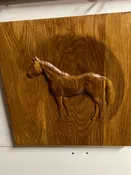 Carved Wooden Standing Horse Plaque | Rustic Horse Wall Décor