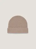 Cashmere Ribbed Hat in Mink