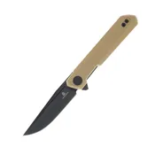 Bestechman Mini Dundee Khaki G10 2.92in Black Clip Point Blade BMK03I
