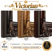 22x28 Ornate Picture Frame - 6-Inch Victorian European Royal Vintage Antique Style Frame