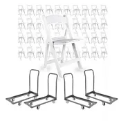 100 Folding Chair Super Deal:  100 Resin Folding Chairs with 4 Dollies and 4 Straps