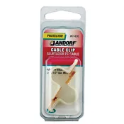 1/2 In. Diameter X 1.6 In. Length White Nylon Cable Clip With Adhesive Backing EA