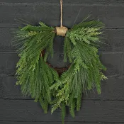 510752- 20inW Heart Twig Wreath-Rocky Mountain Mix Pines