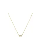14kt Gold and Diamond Significance Bar Necklace - Three