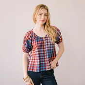 Cabernet Gingham Frances Top by Sunshine Tienda