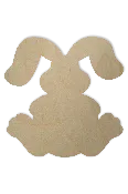 Wooden Bunny Shape with Floppy Ears