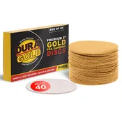 1000 Grit - 3" Gold Hook & Loop Sanding Discs for DA Sanders - Box of 40