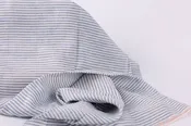 Blue Stripe Linen Fabric by the Yard, Italian Linen: Blue