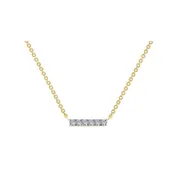 0.09 CTW Dainty Bar Necklace