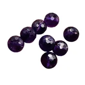 Amethyst AAA Faceted Round Bead Parcel | 10mm | Purple | 8 Beads |