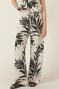 Abstract Leaf Wide Leg Trouser