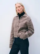 Cashmere Blend Collared Jacket