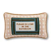 Bathroom Etiquette Needlepoint Pillow