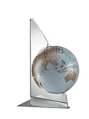 Floating Vela Small Blue Desk Globe | 9″ Sky Blue