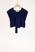 Navy Mock Sweater Wrap